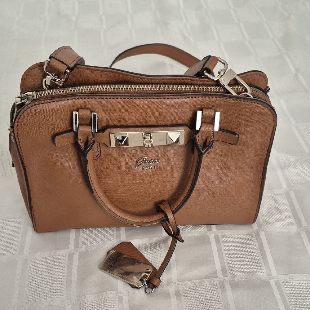 Guess Brown Leather Satchel